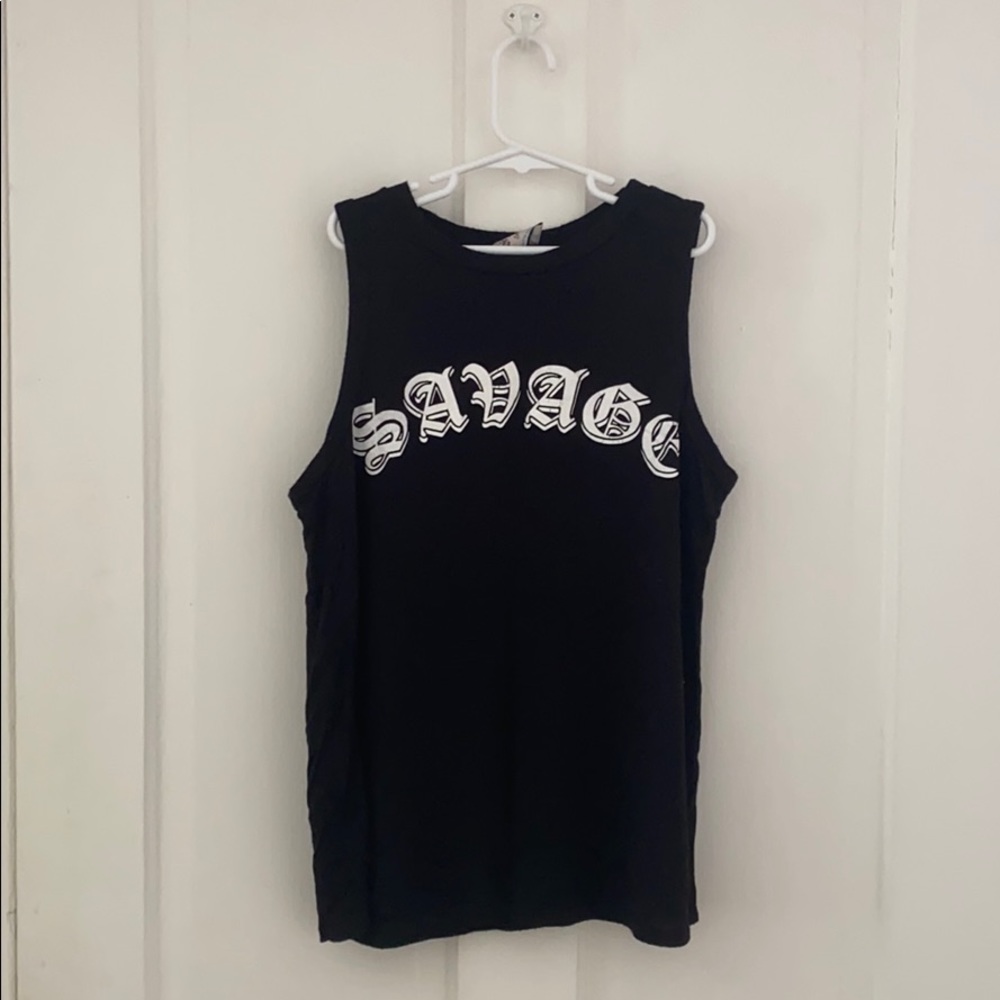 Black Tank Top “Savage”
